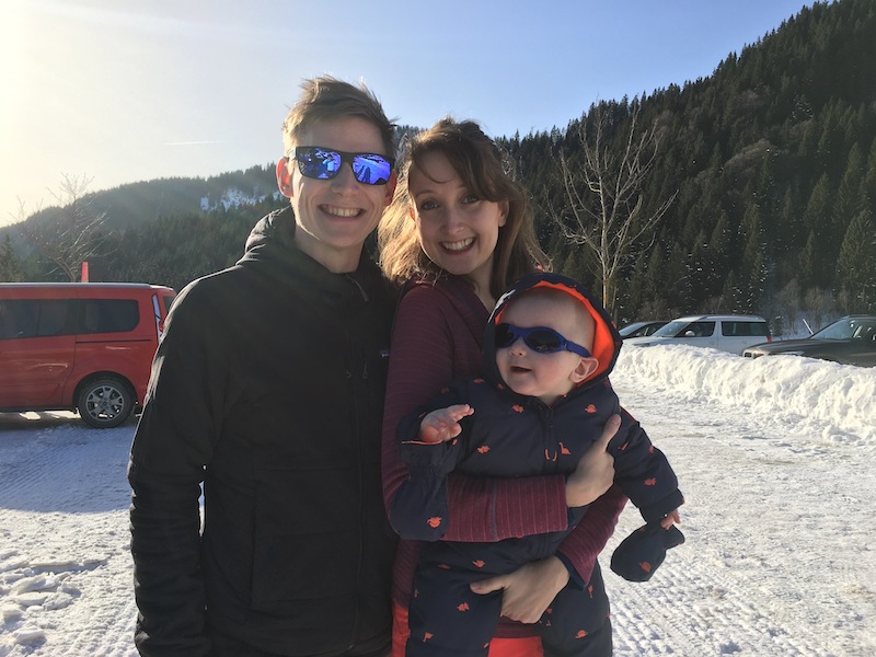 Family + mountains + skiing = happiness